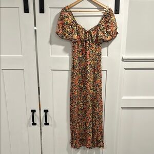 Topshop Floral Midi dress
